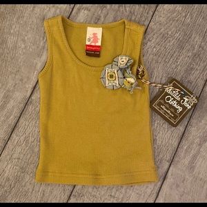 💚NWT Girl’s MJ NS ribbed tank celery green, 12m